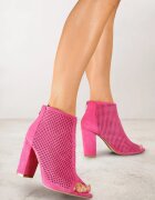 vices Sandale Fucsia din Piele ecologică întoarsă cu Toc Decorate cu Decupaje perforate Jeliri
