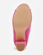 vices Sandale Fucsia din Piele ecologică întoarsă cu Toc Decorate cu Decupaje perforate Jeliri