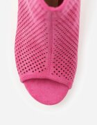 vices Sandale Fucsia din Piele ecologică întoarsă cu Toc Decorate cu Decupaje perforate Jeliri