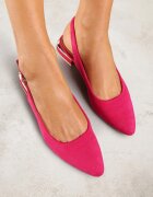 vices Sandale Fucsia Slingback cu Aplicație Metalică la Toc Ediriella