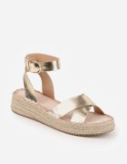 vices Sandale Împletite Aurii Boho cu Barete Încrucișate Aqiaria