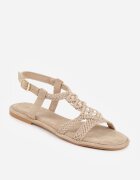 vices Sandale Împletite Bej cu Mărgele în Stil Boho Shakeia