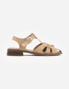 vices Sandale în stil retro cu barete împletite Haidanassa Bej închis