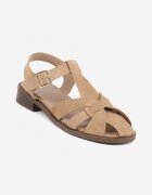 vices Sandale în stil retro cu barete împletite Haidanassa Bej închis