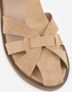 vices Sandale în stil retro cu barete împletite Haidanassa Bej închis