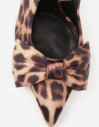 vices Sandale Leopard cu Toc cu Fundă Decorativă Florozia
