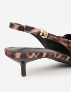 vices Sandale leopard cu toc pisicuță cu baretă decorativă la vârf Norozi