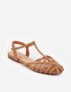 vices Sandale Maro cu Barete Geometrice Abadia