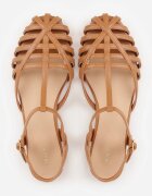 vices Sandale Maro cu Barete Geometrice Abadia