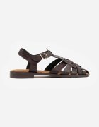 vices Sandale Maro închis cu Barete Împletite și Vârf Pătrat Assadah