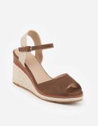 vices Sandale Maro pe platformă împletite stil Boho Corolea