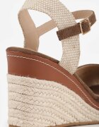 vices Sandale Maro pe platformă împletite stil Boho Corolea