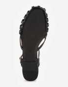 vices Sandale Negre cu Barete Geometrice Abadia