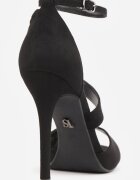vices Sandale Negre cu Toc cui cu Barete Asimetrice Sarivie