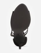 vices Sandale Negre cu toc cui cu barete decorative Saroine