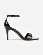 vices Sandale Negre cu toc subțire Elegante cu cataramă la gleznă Agereia