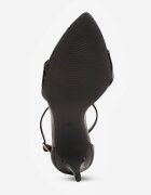 vices Sandale Negre cu toc subțire Elegante cu cataramă la gleznă Agereia