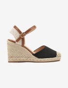 vices Sandale Negre Espadrile pe Pană Împletită Amotta