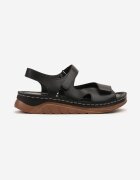 vices Sandale Negre în stil sport cu cusături Firanise