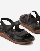 vices Sandale Negre în stil sport cu cusături Firanise