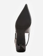 vices Sandale Negre Lăcuite pe Toc Stiletto fără Călcâi Tillanea