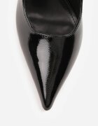 vices Sandale Negre Lăcuite pe Toc Stiletto fără Călcâi Tillanea