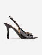 vices Sandale Negre Lăcuite stiletto cu decupaje Lagurinia