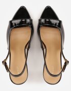 vices Sandale Negre Lăcuite stiletto cu decupaje Lagurinia