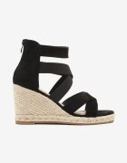 vices Sandale negre pe Pană împletită în Stil Boho Telomaris