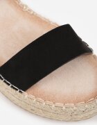 vices Sandale Negre pe Talpă Groasă din Împletitură cu Baretă cu Cataramă Jakelise