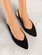 vices Sandale Negre Slingback cu Vârf Ascuțit Arrilla