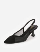 vices Sandale Negre Transparente cu toc cărare fără călcâi Ateletia