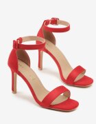 vices Sandale Roșii Elegante cu toc stiletto cu branț din piele Sonadira