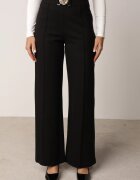 vices Set costum bogat în vâscoză sacou scurt și pantaloni cu cataramă Federine Negru