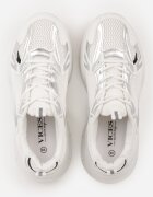 vices Sneakers Alb-Argintii cu Talpă Groasă cu Imprimeuri Nativine