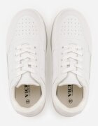 vices Sneakers Alb-Argintii cu Talpă Groasă și Inserții Metalice Nelesea