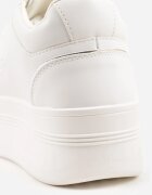 vices Sneakers Alb-Argintii cu Talpă Groasă și Inserții Metalice Nelesea