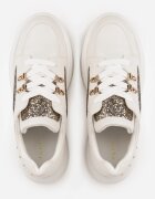 vices Sneakers Albi cu Platformă cu Sclipici Elanatale