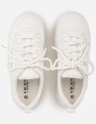 vices Sneakers Albi cu Talpă Groasă cu Reliefuri Azirara
