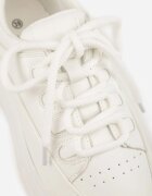 vices Sneakers Albi cu Talpă Groasă cu Reliefuri Azirara