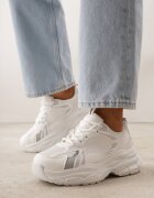 vices Sneakers Albi cu Talpă Groasă Reliefată cu Perforație Elanatia