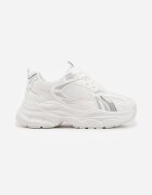 vices Sneakers Albi cu Talpă Groasă Reliefată cu Perforație Elanatia