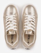 vices Sneakers Aurii cu Inserție Metalică Perforație și Stea Edanatia