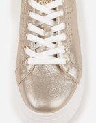 vices Sneakers Aurii cu Inserție Metalică Perforație și Stea Edanatia