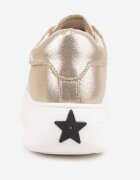 vices Sneakers Aurii cu Inserție Metalică Perforație și Stea Edanatia
