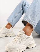 vices Sneakers bej cu talpă masivă cu cusături Hatila