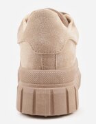 vices Sneakers Bej închis cu talpă groasă în relief cu perforații Lealita