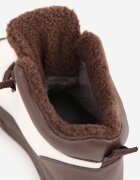 vices Sneakers Bej-Maro cu platformă Căptușiți cu blană Leanelitia