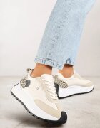 vices Sneakers Bej pe Talpă Groasă cu Model Leopard și Aplicație Selarisa