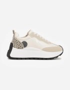 vices Sneakers Bej pe Talpă Groasă cu Model Leopard și Aplicație Selarisa